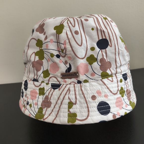 Kangol Abstract Pattern Bucket Hat - White, Pink, Green - Picture 2 of 7